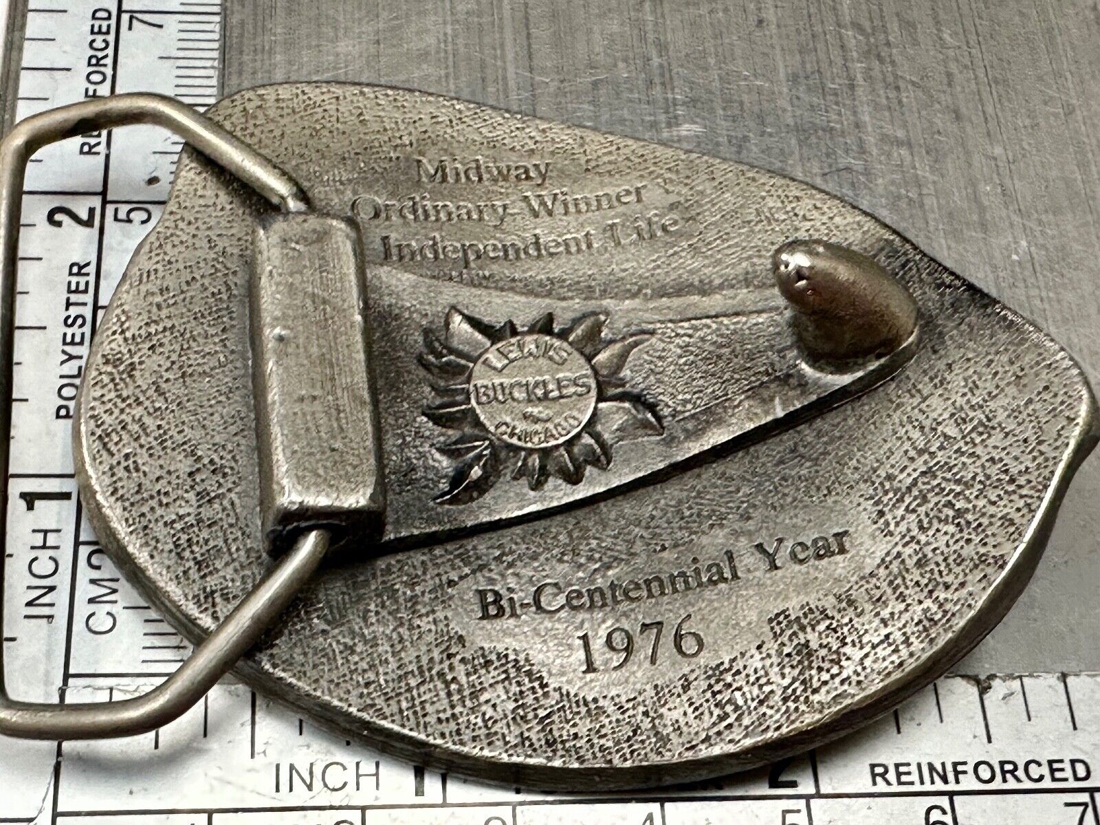 Total Way of Life Lewis Buckles Belt Buckle Midway Independent Life 1976