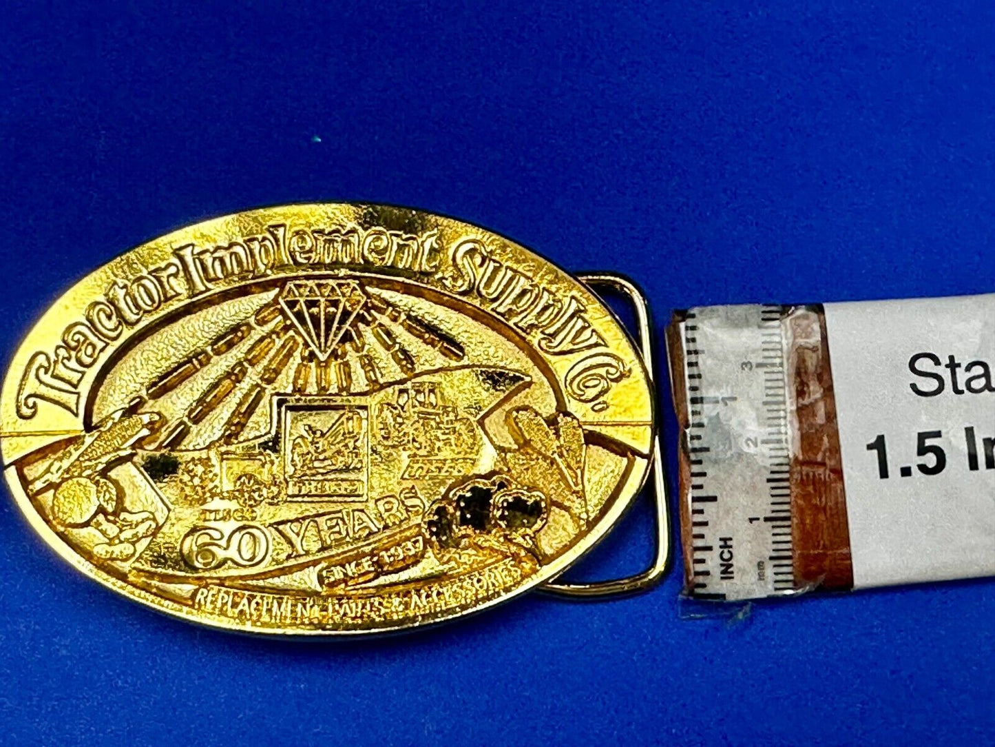 60 years TISCO Tractor Implement Supply company Vintage Belt Buckle by Speccast