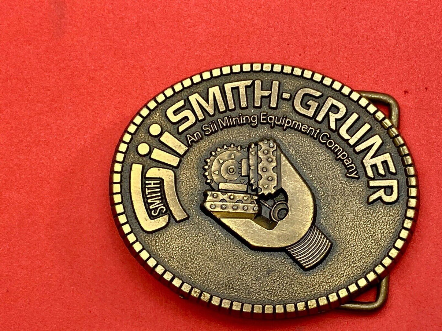 VINTAGE 1970s **SMITH-GRUNER SII MINING EQUIPMENT COMPANY** BELT BUCKLE