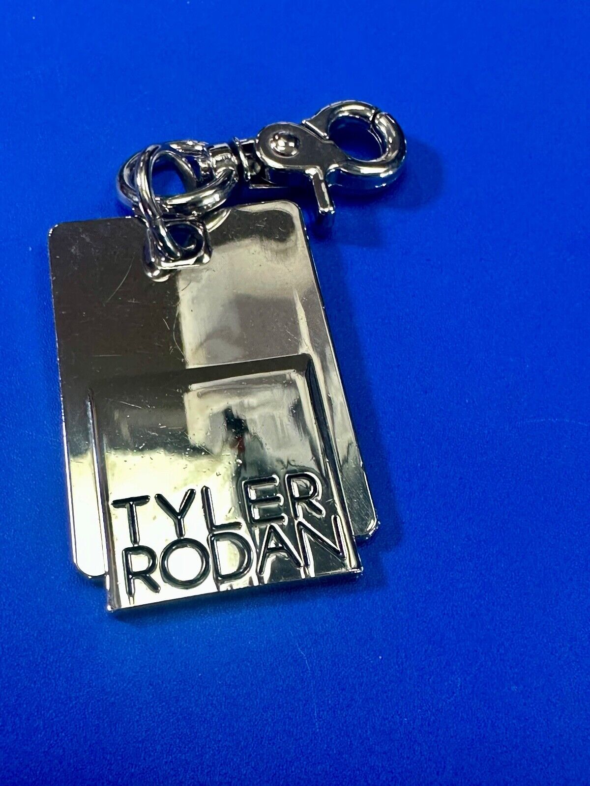 Tyler Rodan Designer Silver Tone Hanging Keychain Ring & Purse Charm Hook