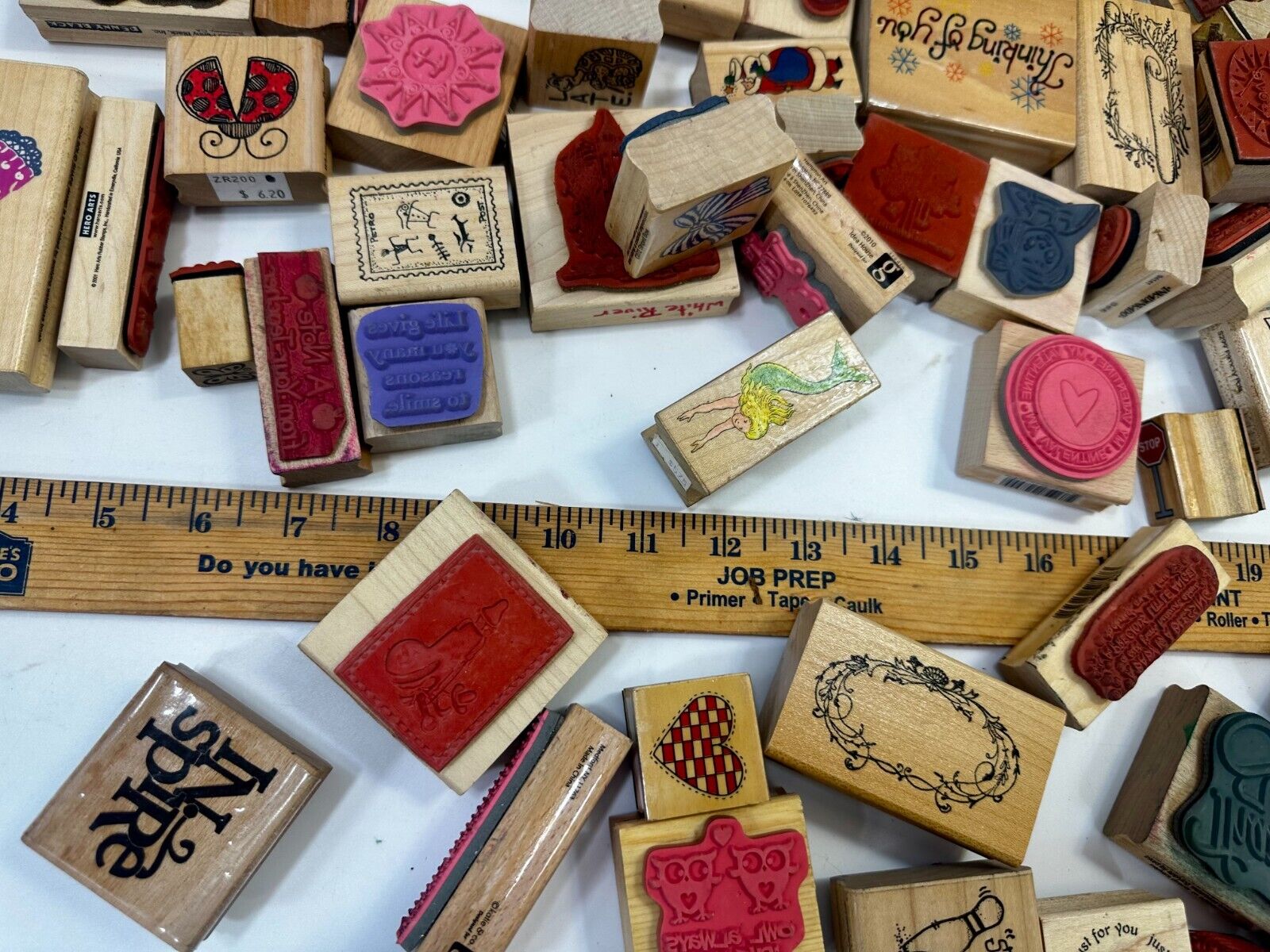 7.4 Pounds of Rubber Stamps HUGE LOT - Mostly NEW! Scrapbook Teachers SCORE!