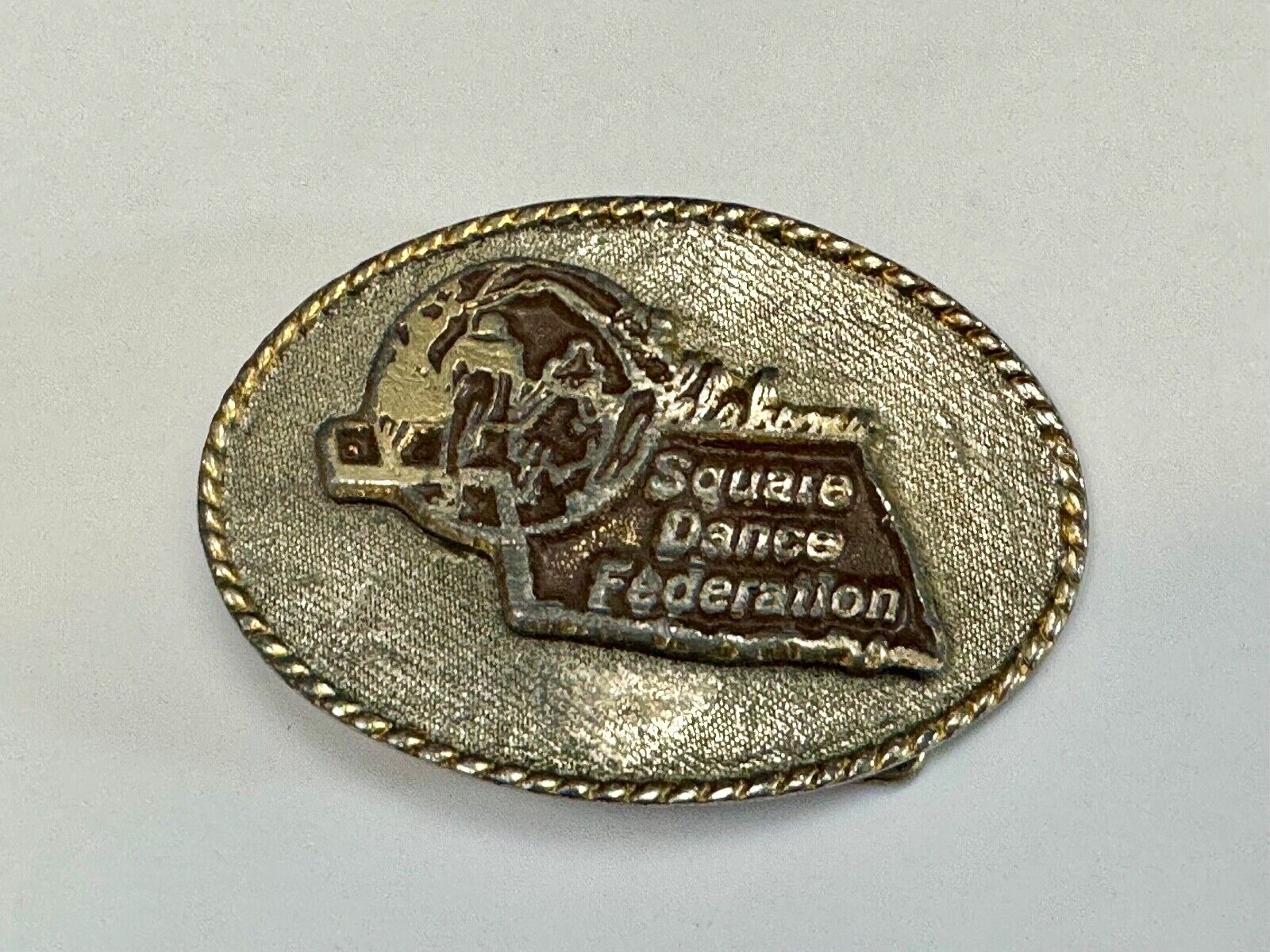 Vintage Alabama Square Dance federation belt buckle to restore