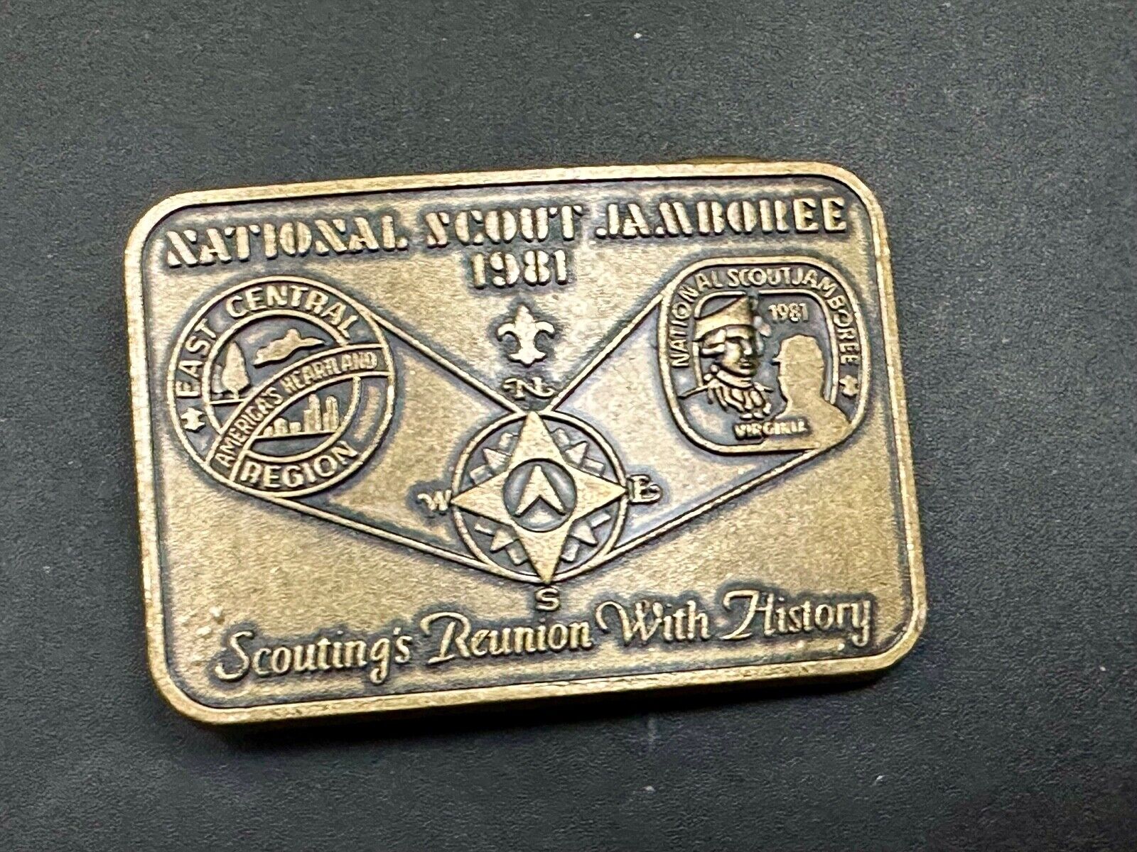 1981 National Scout Jamboree Belt Buckle BSA Boy Scout of America East Central