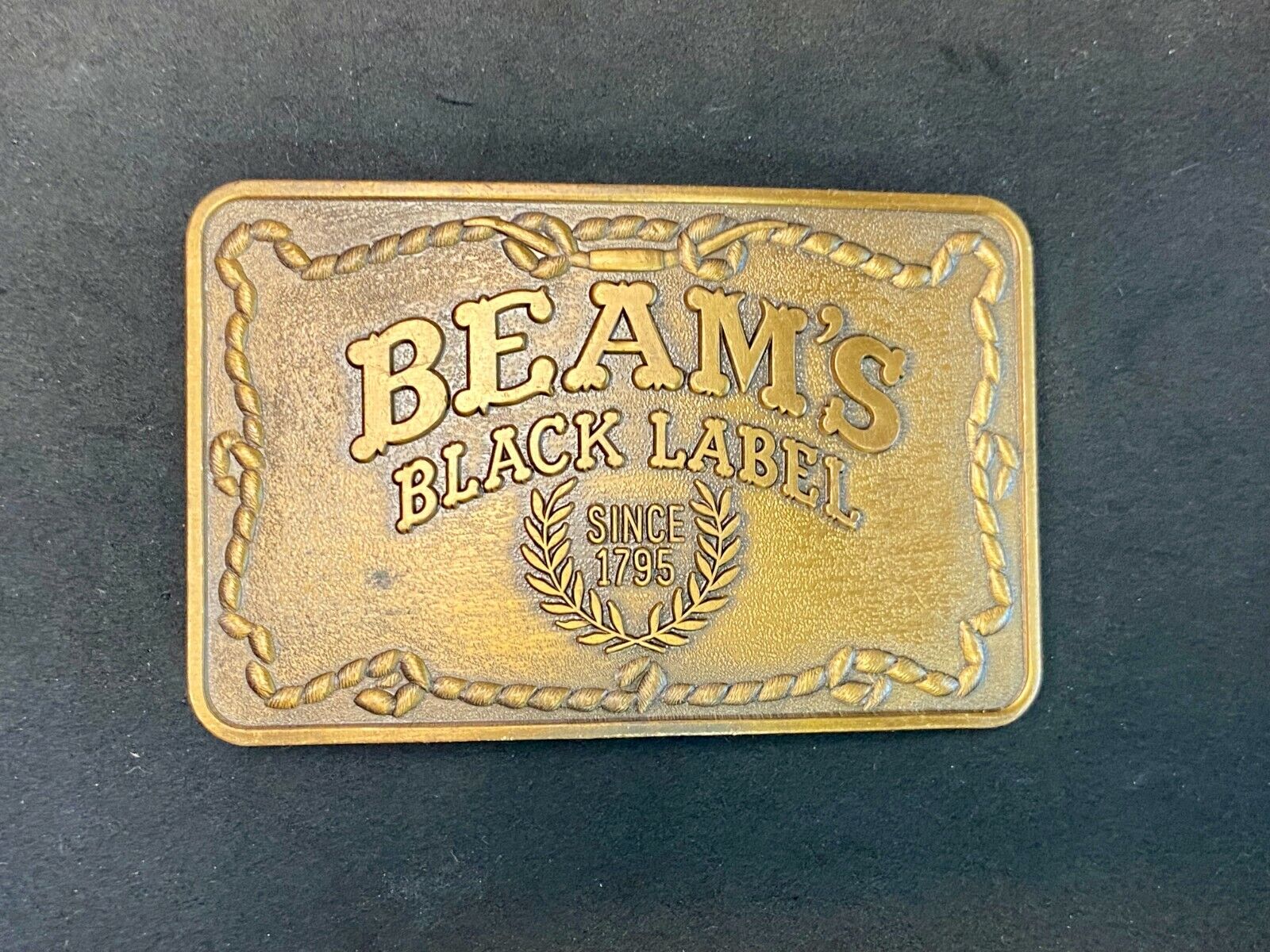 **Beam's Black Label** Since 1795 Booze Collectable Whisky Belt Buckle