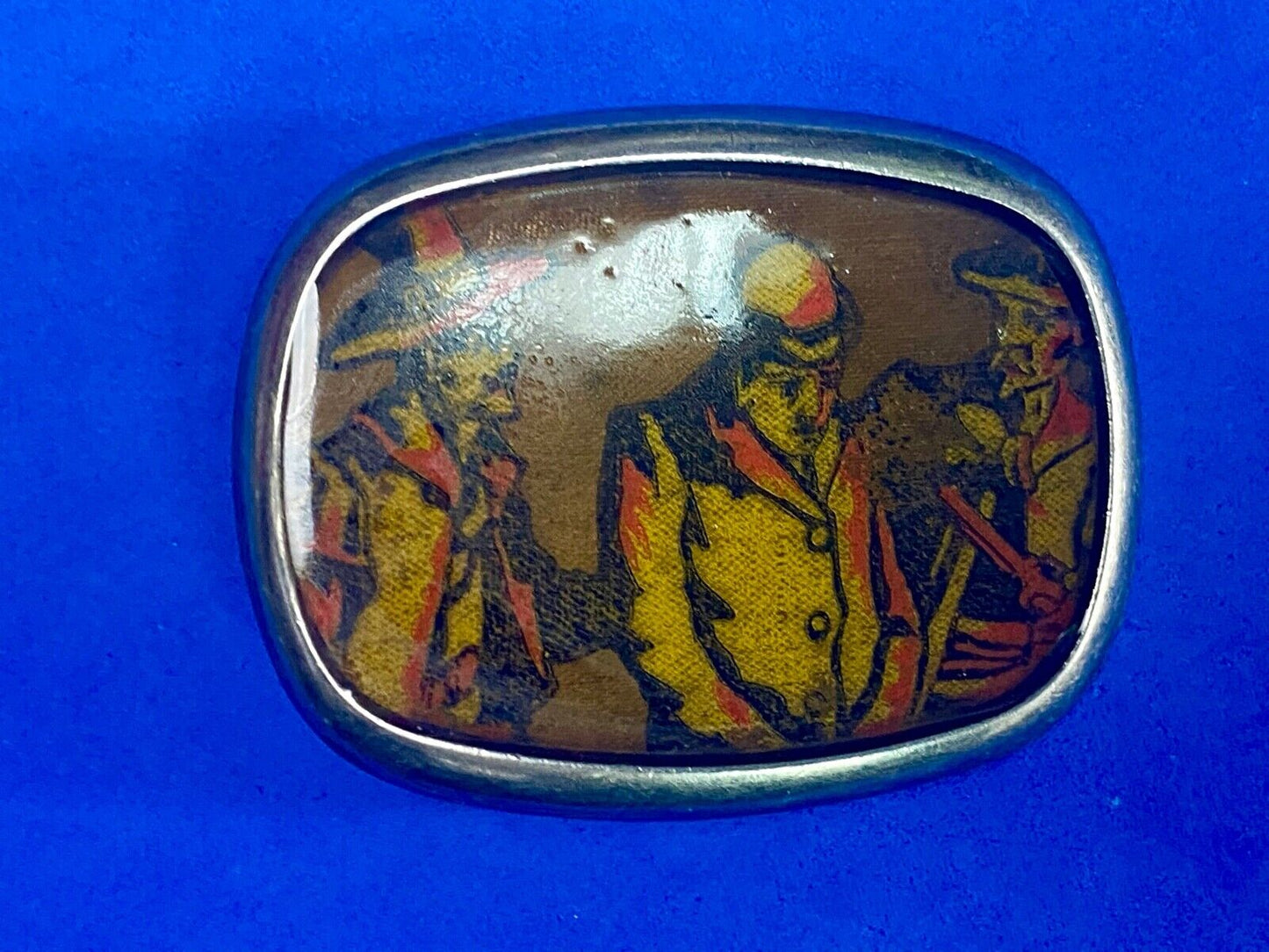 719 Story Picture Belt Buckle   - Old Time Movie Stars