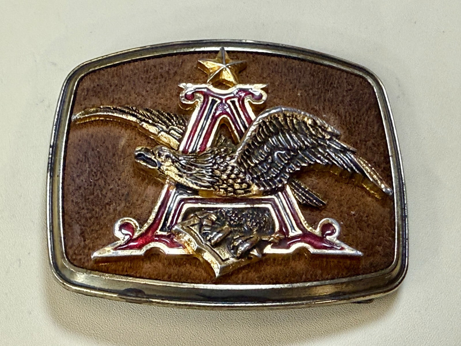 Anheuser Busch Beer Logo Promotional Vintage 1979 Raintree Belt Buckle