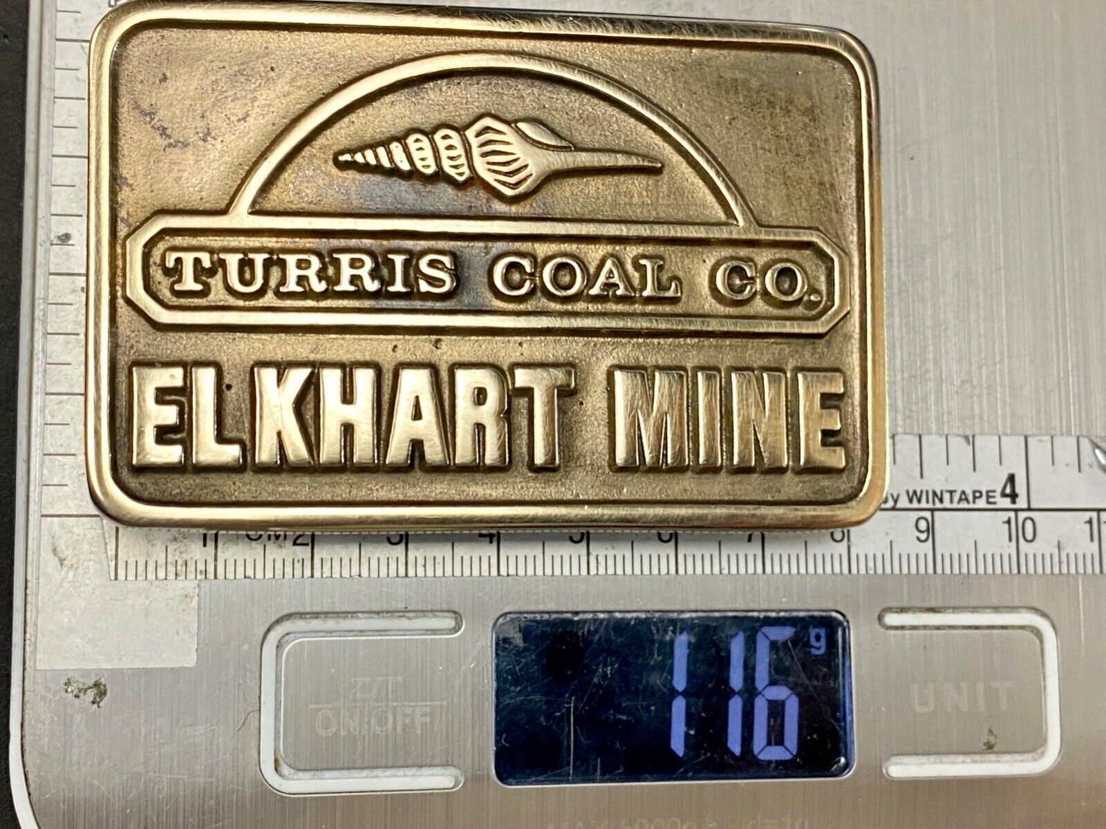 TURRIS COAL CO. ELKHART MINE ANACORTES BRASS WORKS BELT BUCKLE by ANACORTES