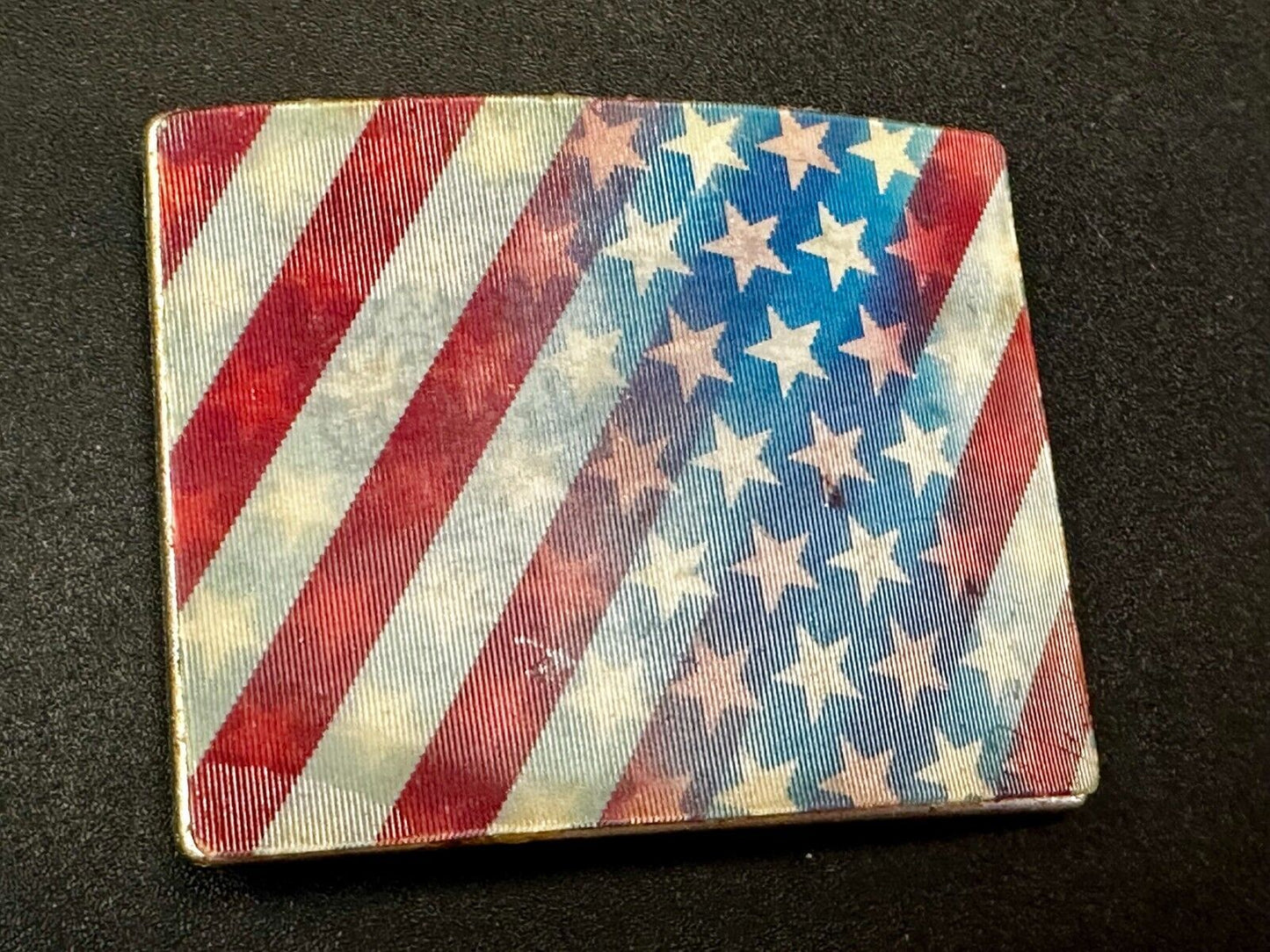 United States USA American Flag Patriotic Hologram Style Belt Buckle
