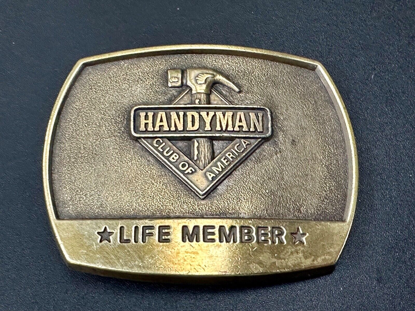 Vintage Handyman Club Of America Life Member Belt Buckle 1996