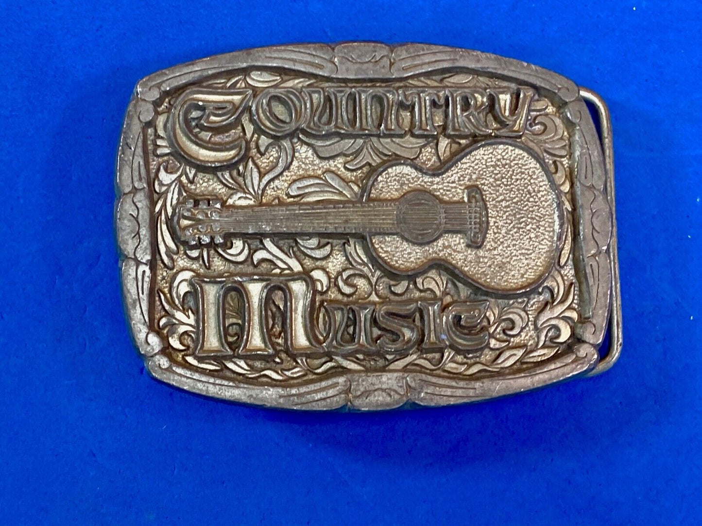 Vintage  -Buckles Of America Masterpiece  Country Music - Guitar Belt Buckle 