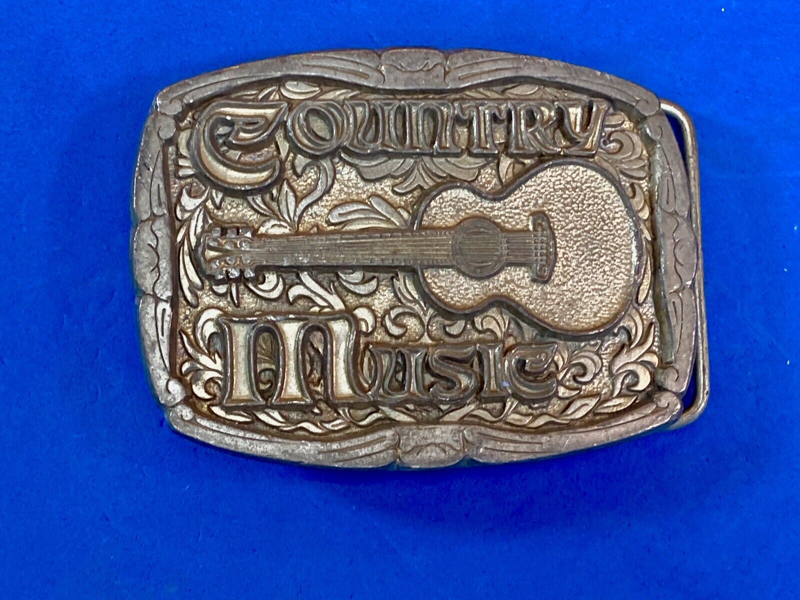 Vintage  -Buckles Of America Masterpiece  Country Music - Guitar Belt Buckle 