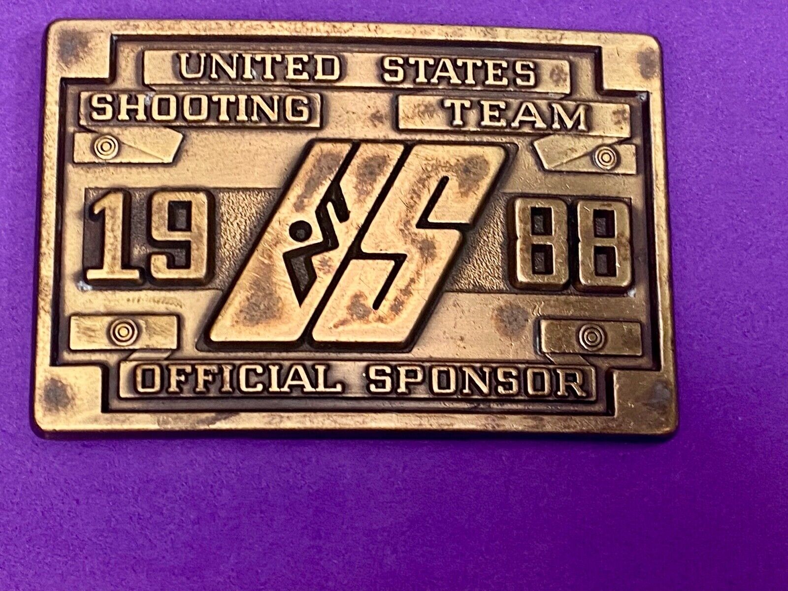 United States Shooting Team 1988, Official Sponsor Belt Buckle Seoul Korea
