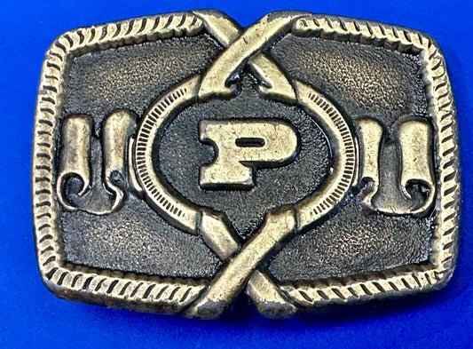 Vintage Letter P - Initial Monogram belt buckle by Oden