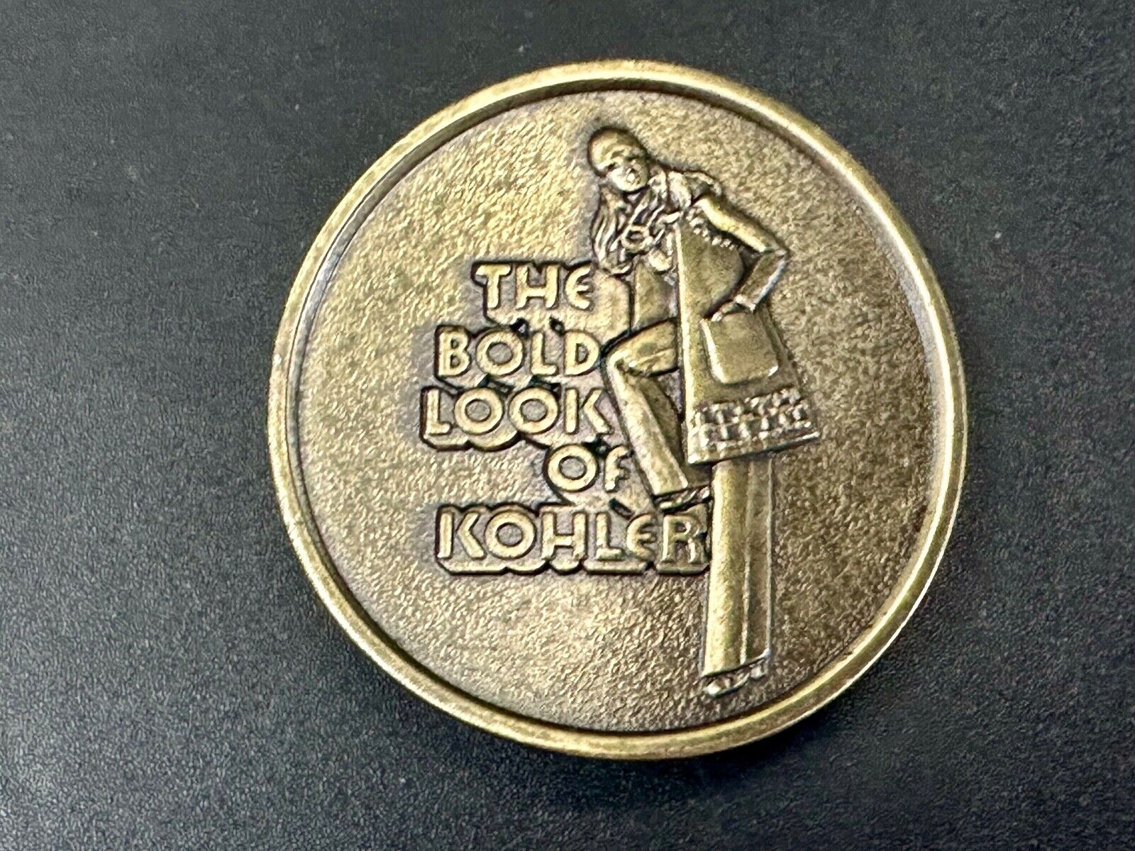 The Bold Look of Kohler - Vintage 1977 Lewis round Limited Edition belt buckle