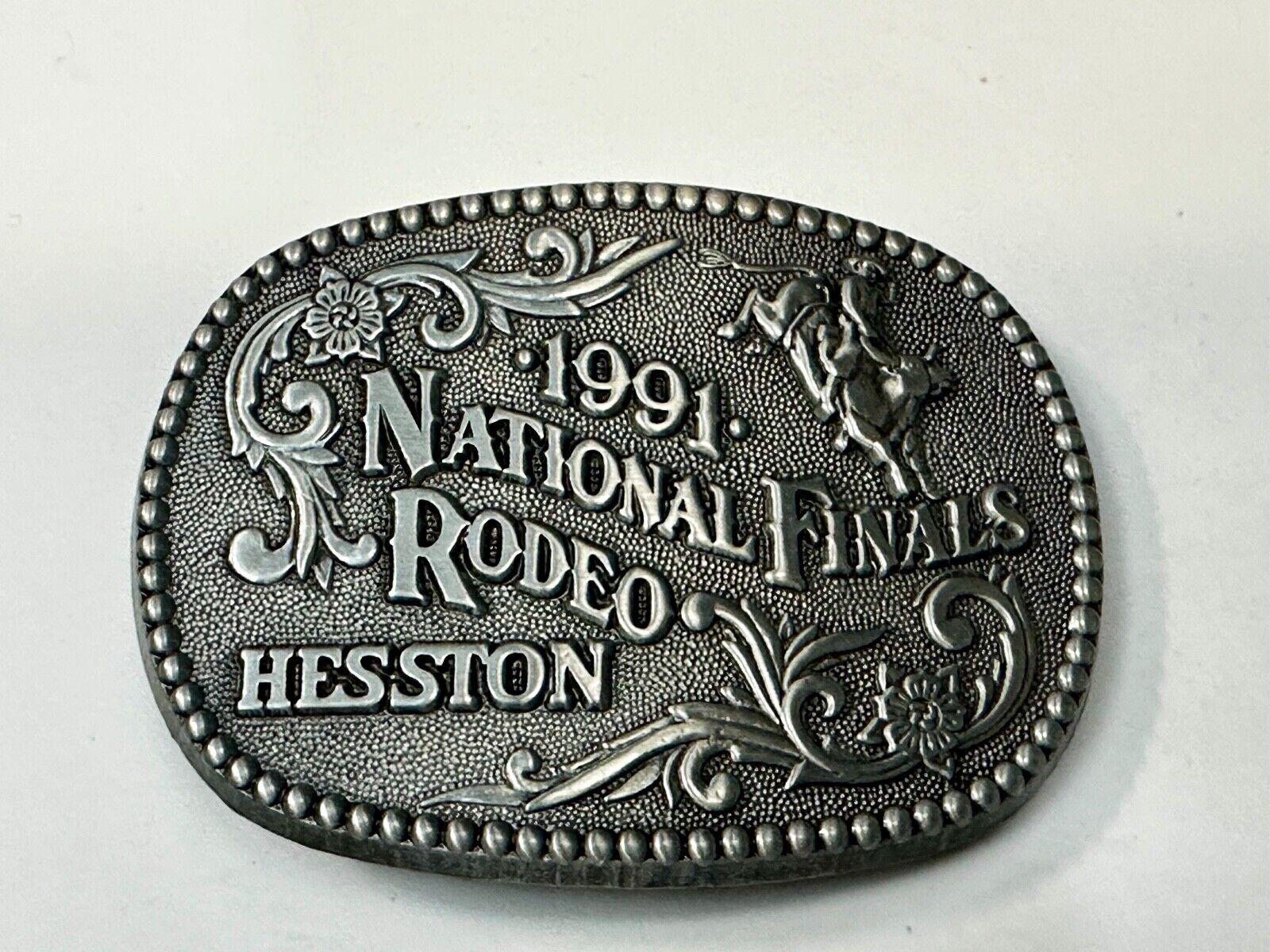 1991 NFR National Finals Rodeo  NOS Youth Size ADM Commemorative Belt Buckle