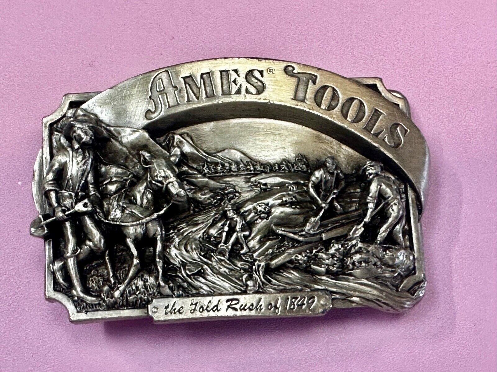Ames Tools The Gold Rush of 1849 Commemorative Limited Siskiyou 90's Belt Buckle
