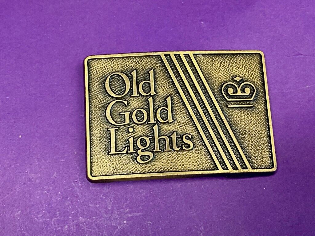 Vintage 1970S ***Old Gold Lights*** Cigarettes Tobacco Advertising Belt Buckle