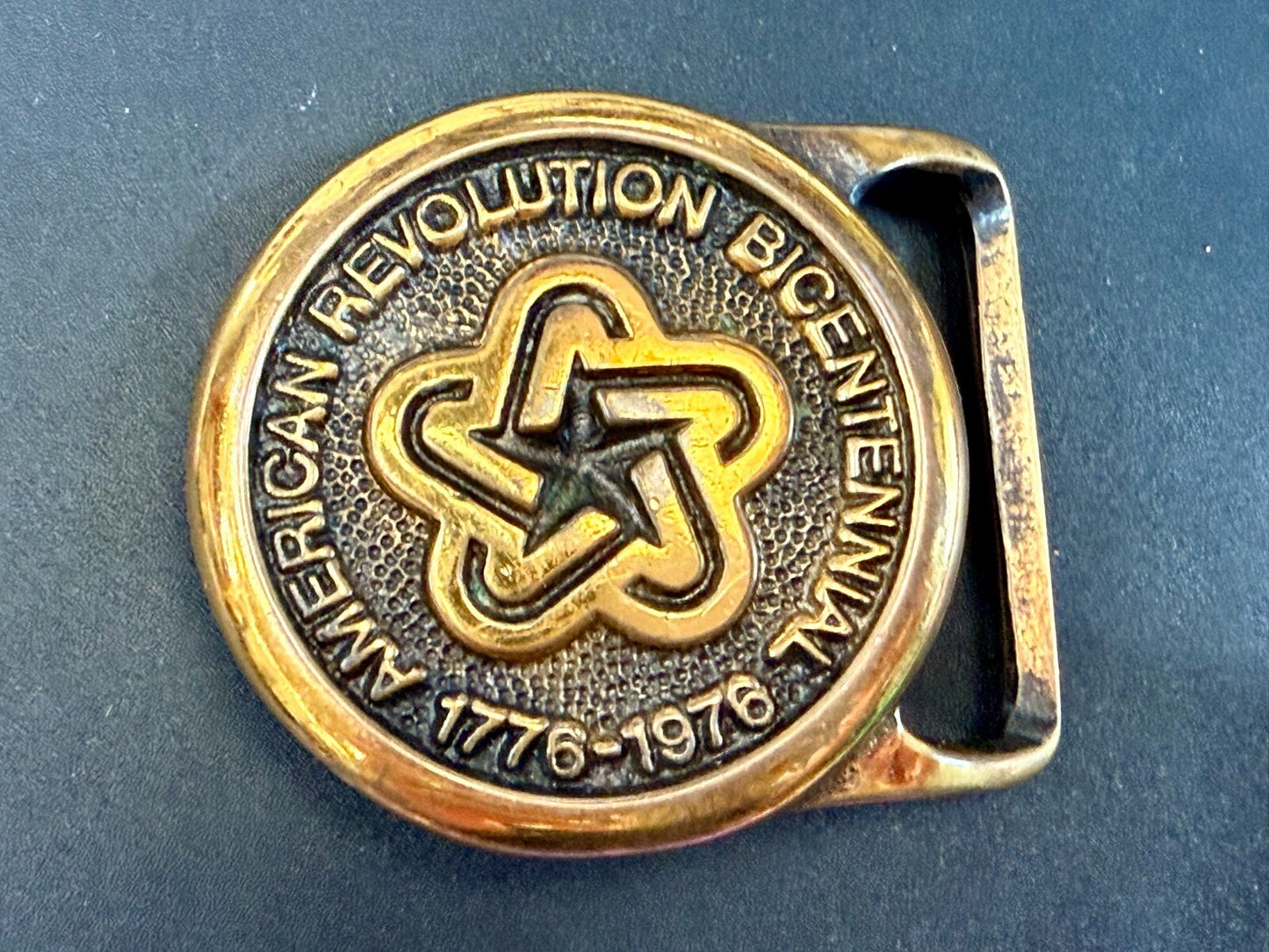 American Revolution Bicentennial Solid Brass Taylor Music Nashville Belt Buckle