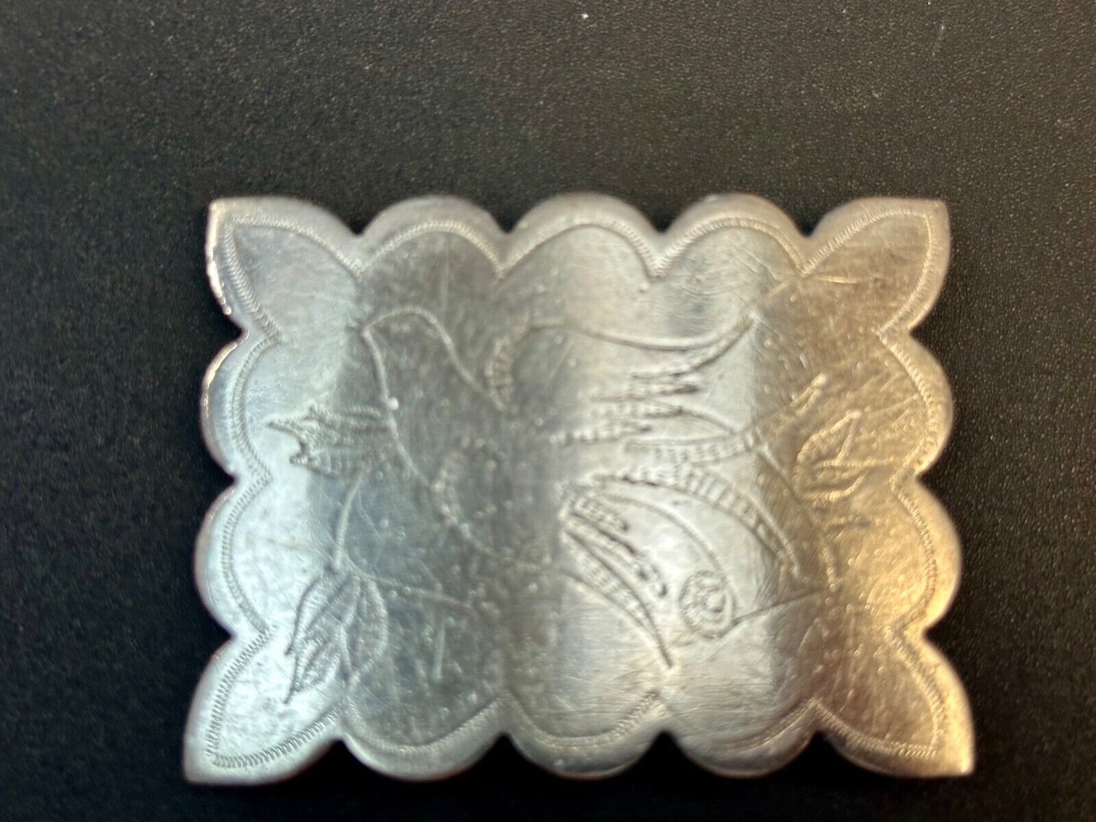 Vintage Dove Pattern Drawing Engraved in western Nickel Silver? belt buckle