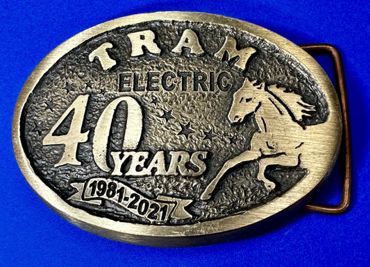 TRAM Electric 40 Years 1981-2021 Commemorative Danny Branford RARE Belt Buckle
