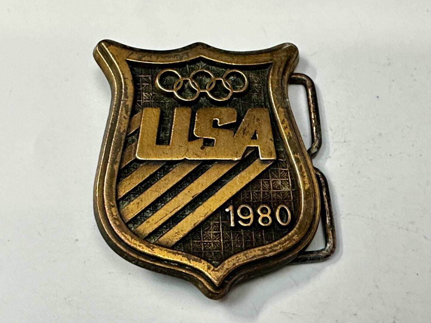 1980 USA Olympic Committee Vintage Paul Rollins Belt Buckle by RJ