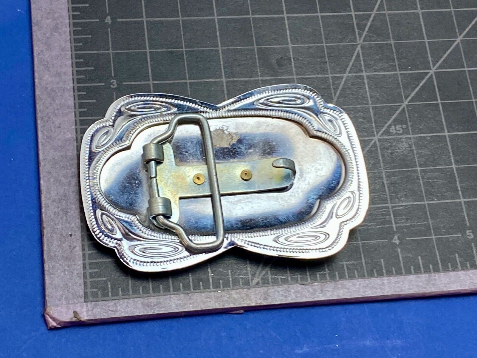 VINTAGE DIMENSIONAL WESTERN HORSE HEAD through HORSESHOE EQUESTRIAN BELT BUCKLE 
