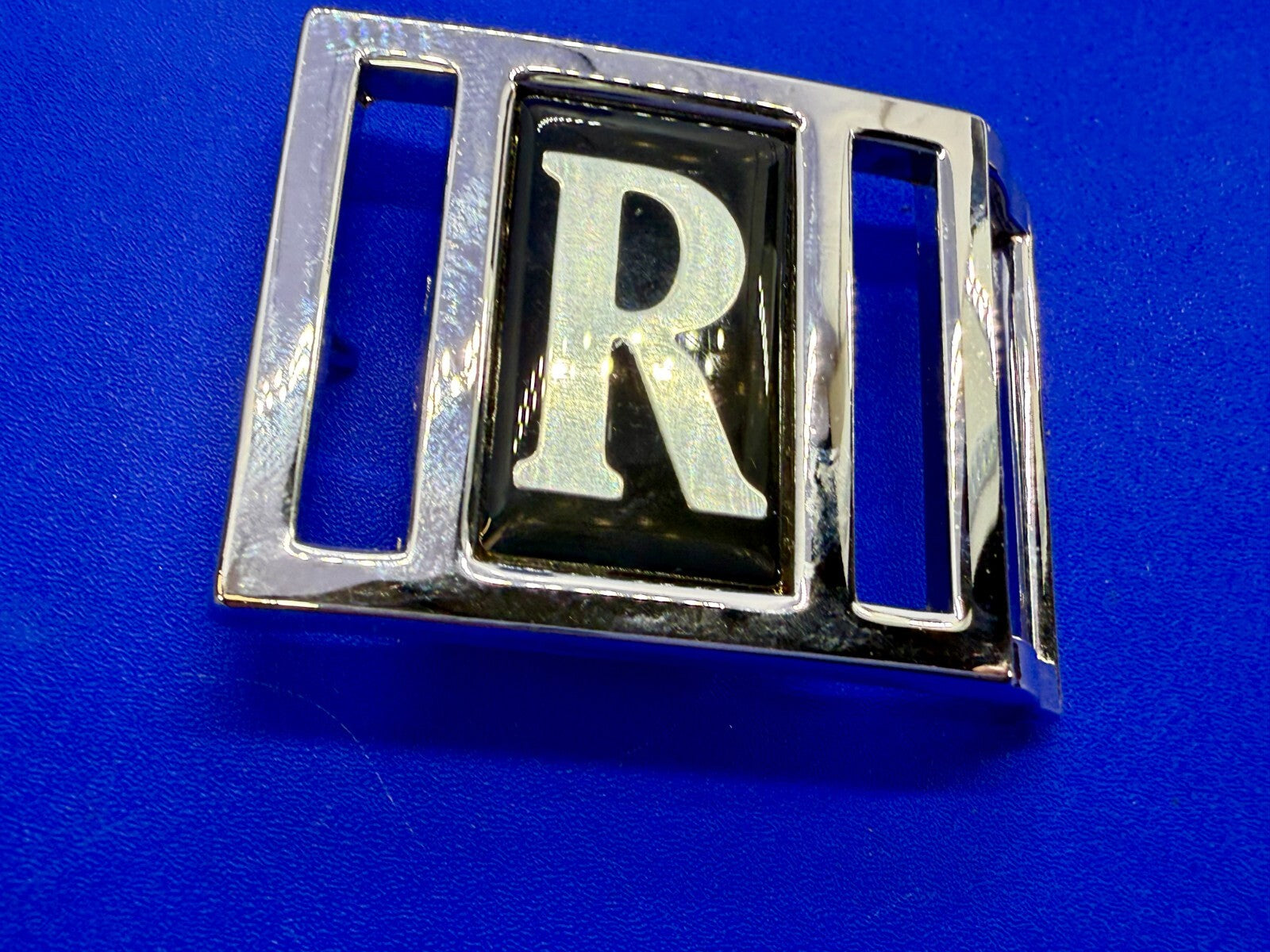 Vintage Custom Letter R Initial Monogram Belt Buckle by Avon 