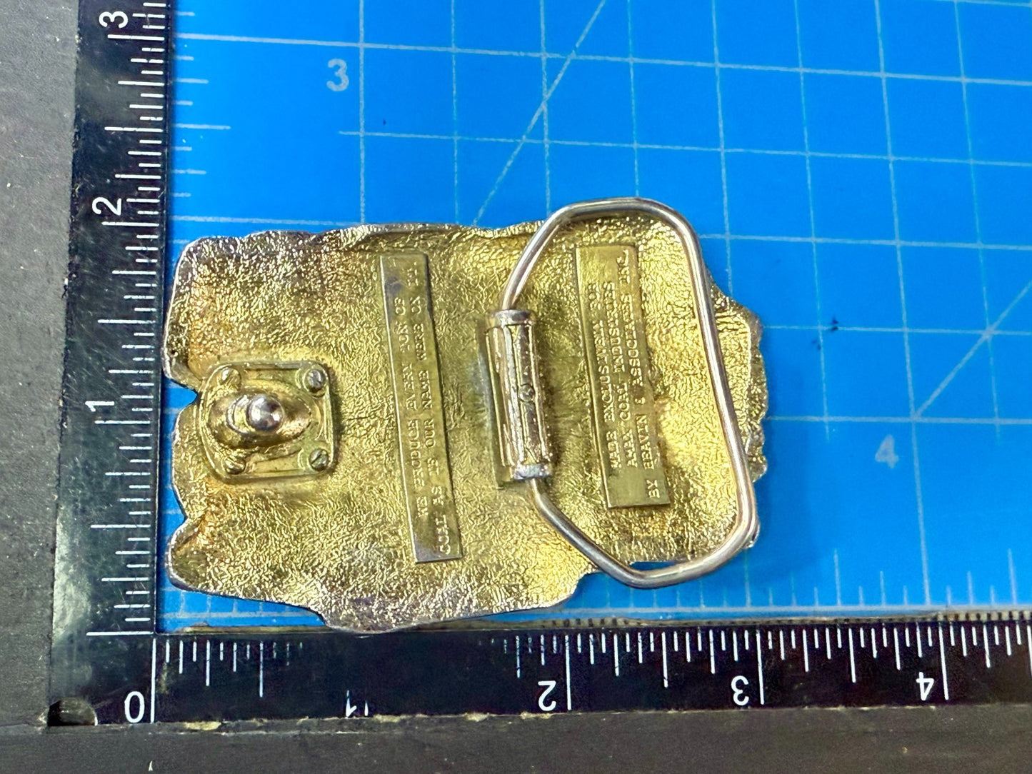 AMAX Coal Industries Mining Company Commemorative Vintage 70's Belt Buckle