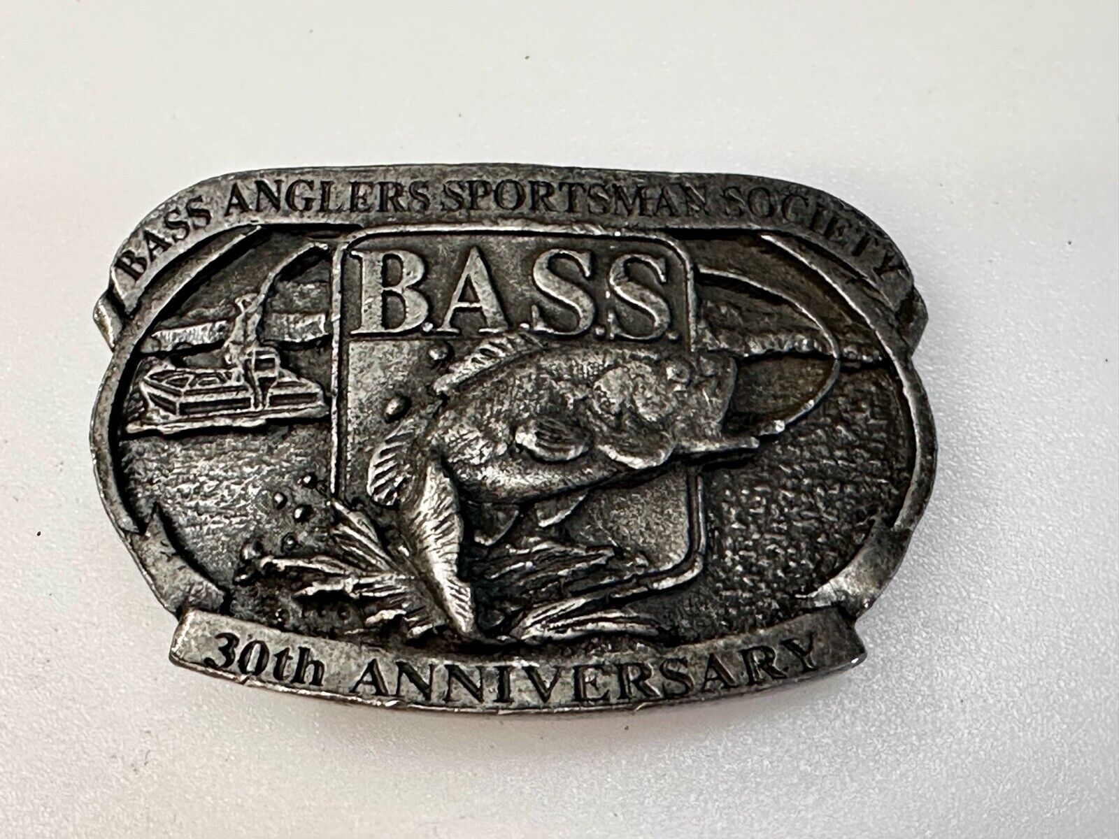 Bass Anglers Sportsman Society 30th Anniversary Club Belt Buckle