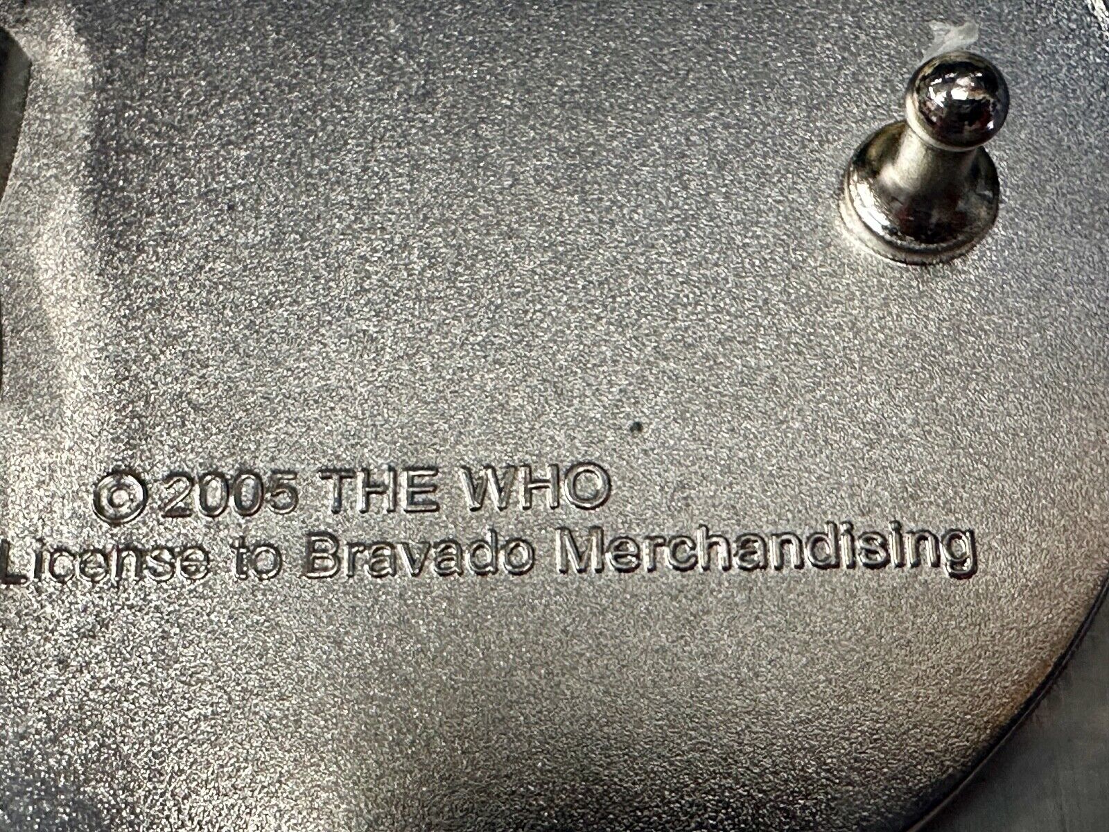 The Who Iconic Band Belt Buckle 2005 Bravado Merchandising Logo Oval Painted