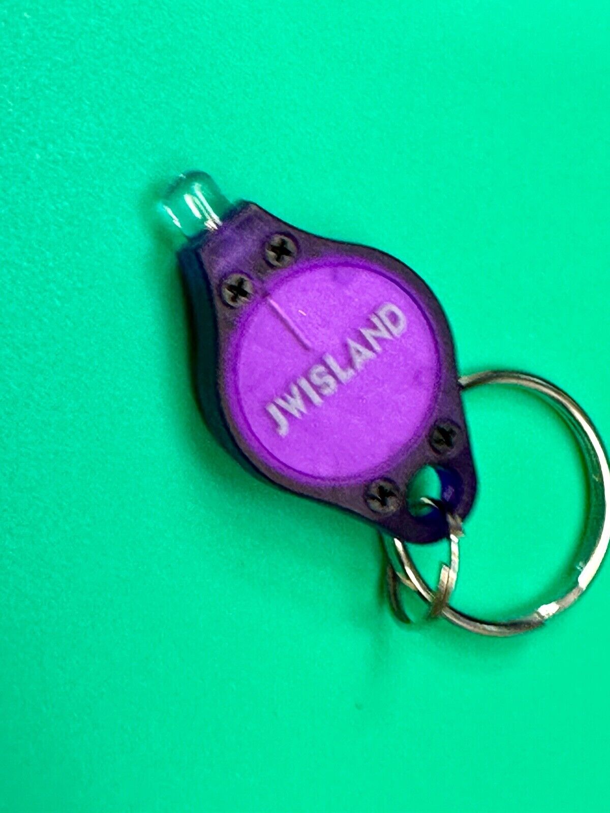 UV Mini LED Keychain Flashlight Black Light UV Lights Key Ring JWISLAND