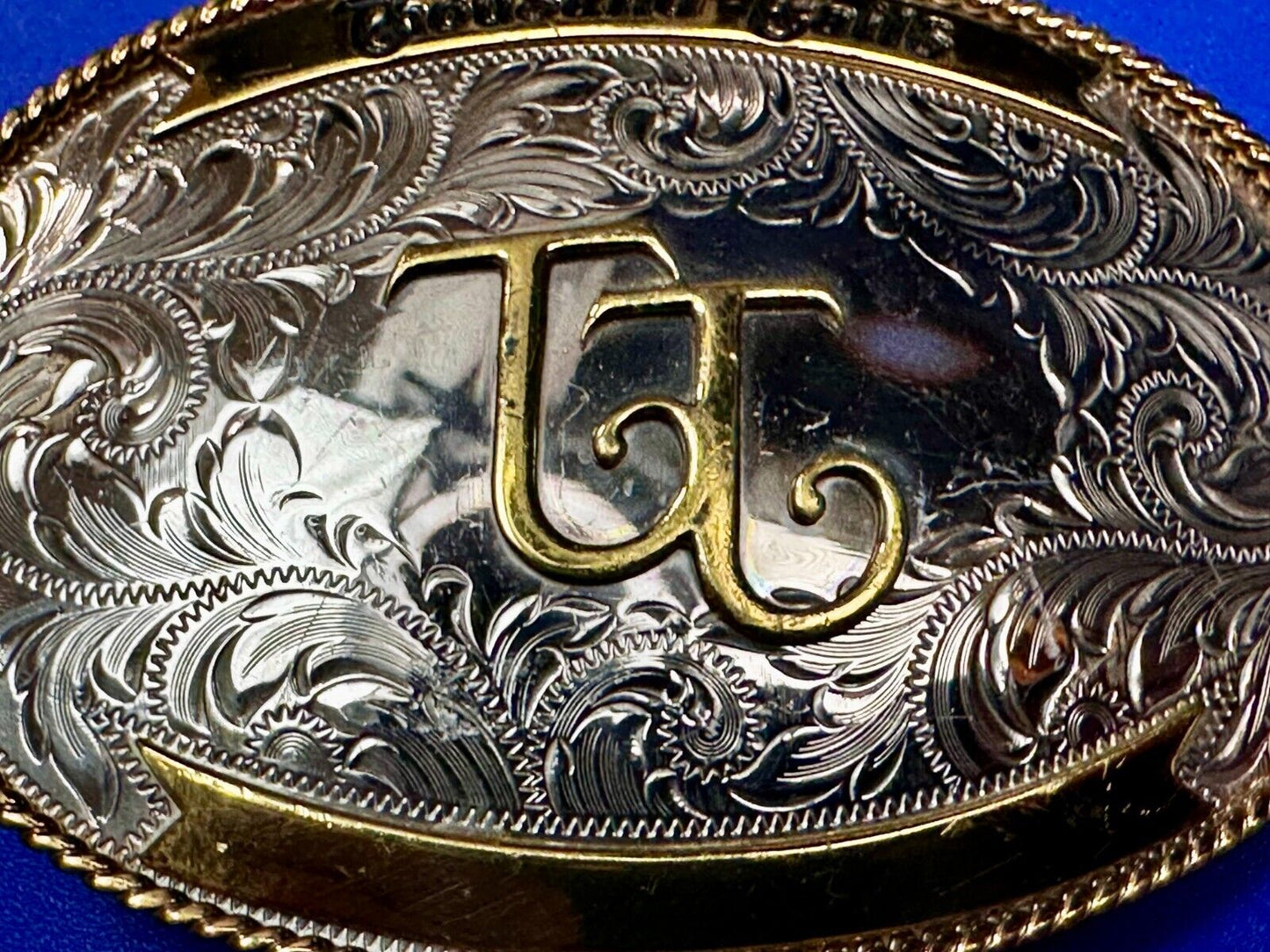 TT Thousand Trails Trophy Style Montana Silversmith Engravable Belt Buckle
