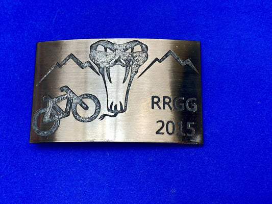 Used 2015 RRGG Mountain Bike Belt Buckle Viper Logo Event Trail Ride Race BMX