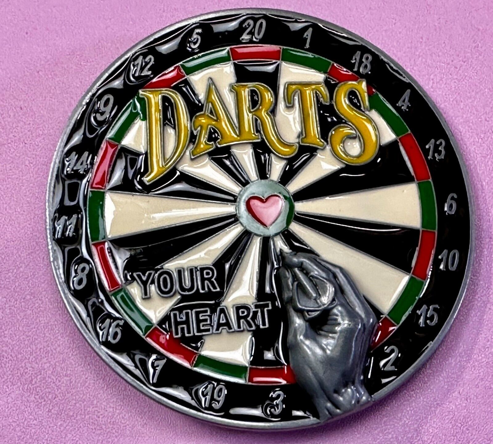 Throwing DARTS - Your Heart Dart Game Love Board Sports Bar Novelty Belt Buckle