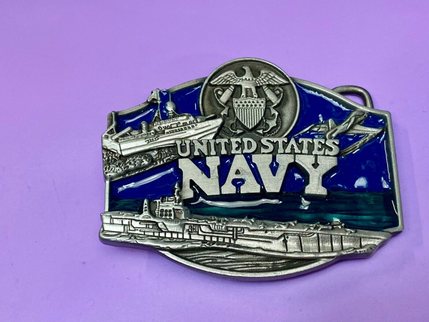 United States Navy American Battleship Anchor Raised belt buckle