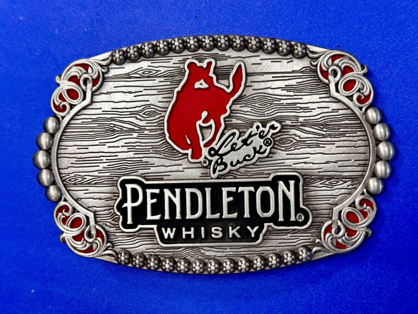 2023 Pendleton Whiskey Leter Buck Rodeo Cowboys Montana Silversmiths Belt Buckle