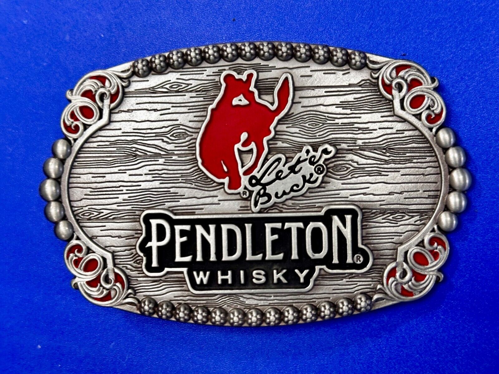 2023 Pendleton Whiskey Leter Buck Rodeo Cowboys Montana Silversmiths Belt Buckle