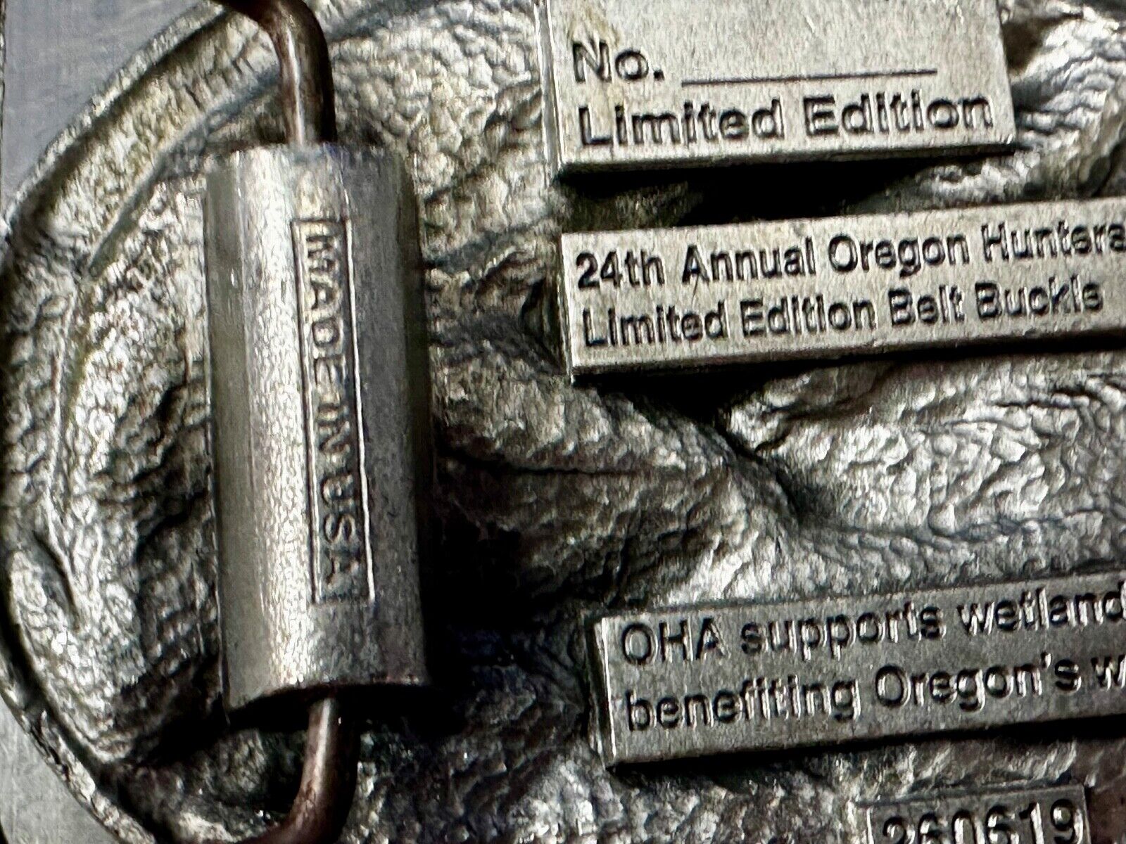 24th Annual Oregon Hunters Association Commemorative Limited Edition Belt Buckle