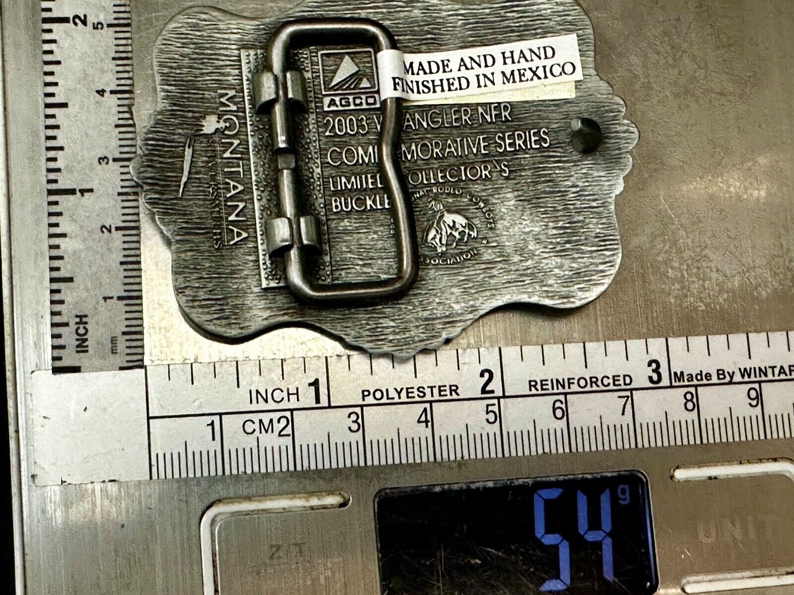 2003 NFR National Finals Rodeo  NOS Youth Size Montana Silversmiths Belt Buckle