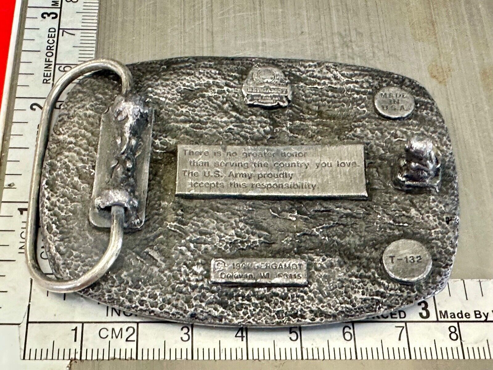 US United States Army No greater Honor than serving 91 Commemorative belt buckle