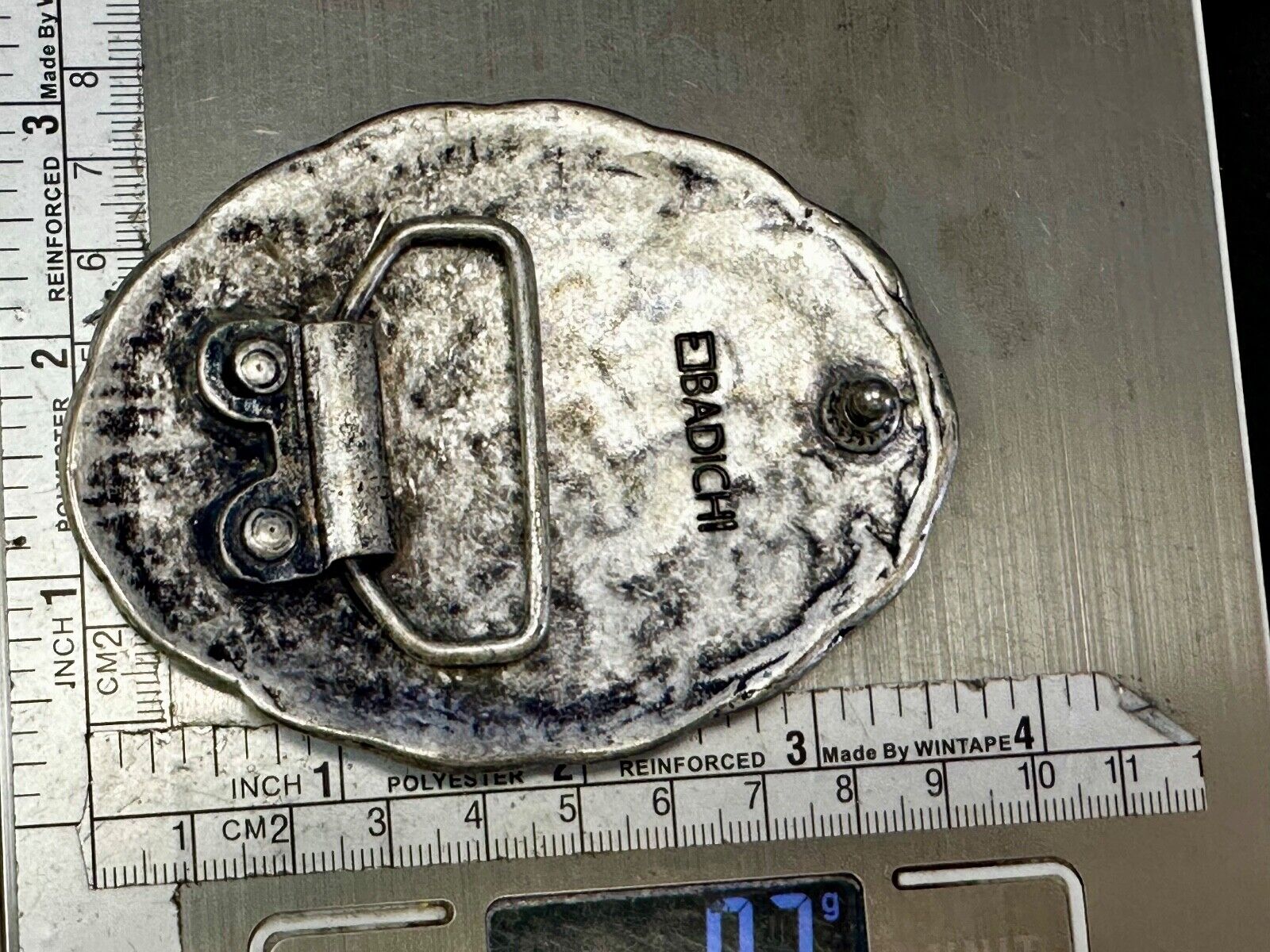 Badichi Replacement Silver Color Western Oval Belt Buckle