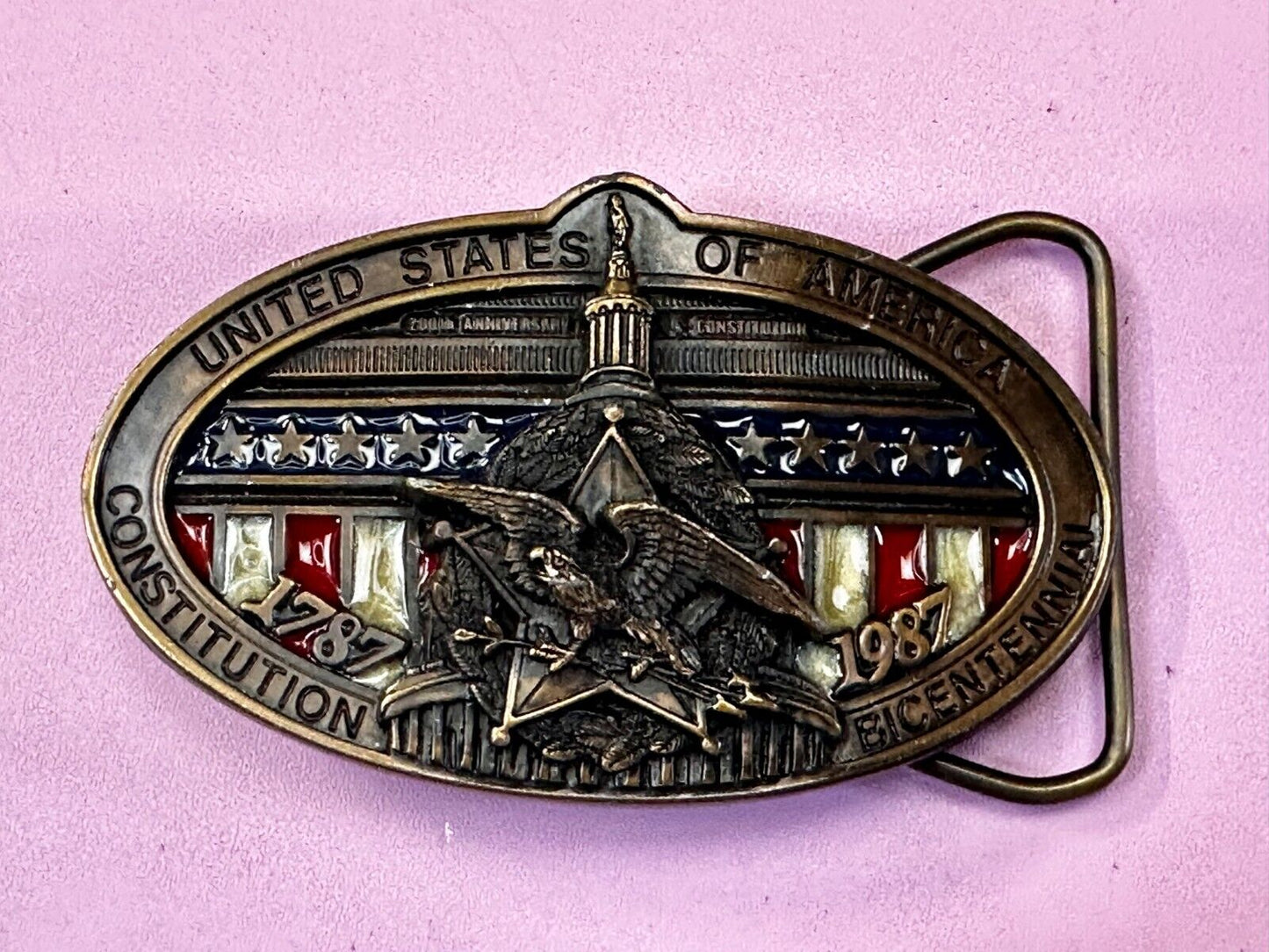 United States of America Constitutional Bicentennial Commemorative Belt Buckle
