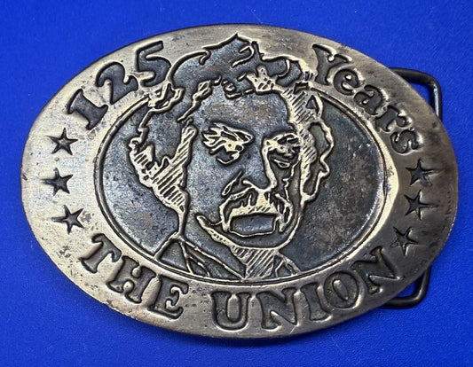 The Union American Civil War 125 Years Grant Clemens Twain Cal Metal Belt Buckle