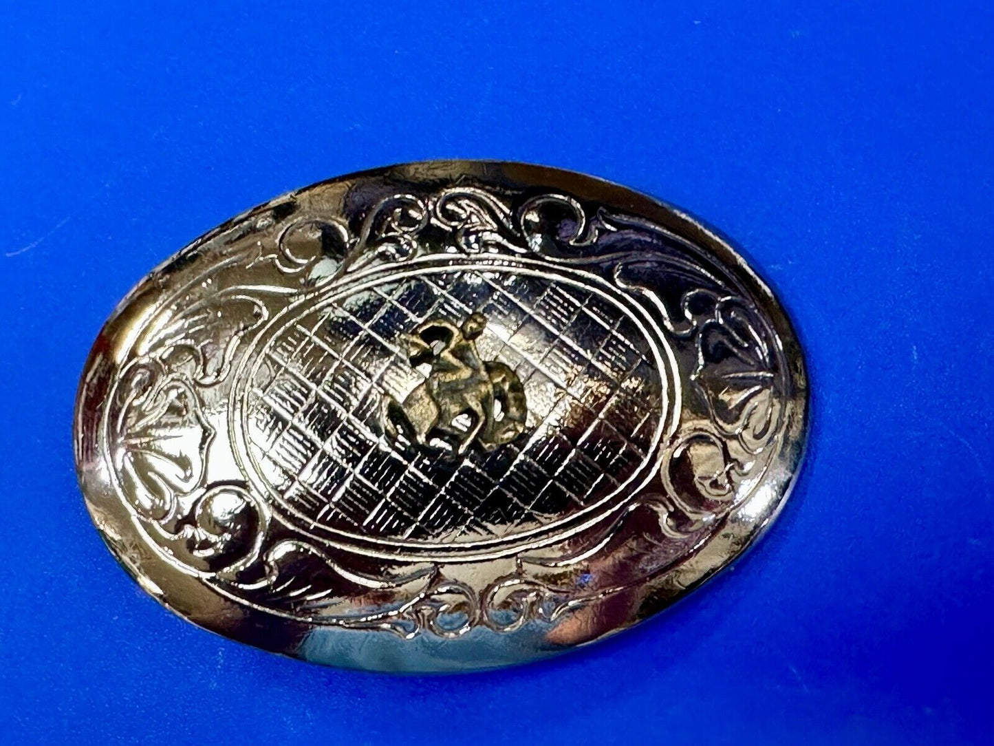 Vintage Cowboy Saddle Bronc western small center figure belt buckle