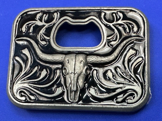 Texas Longhorn Cow cowboys cowgirls western belt buckle by Siskiyou 5259