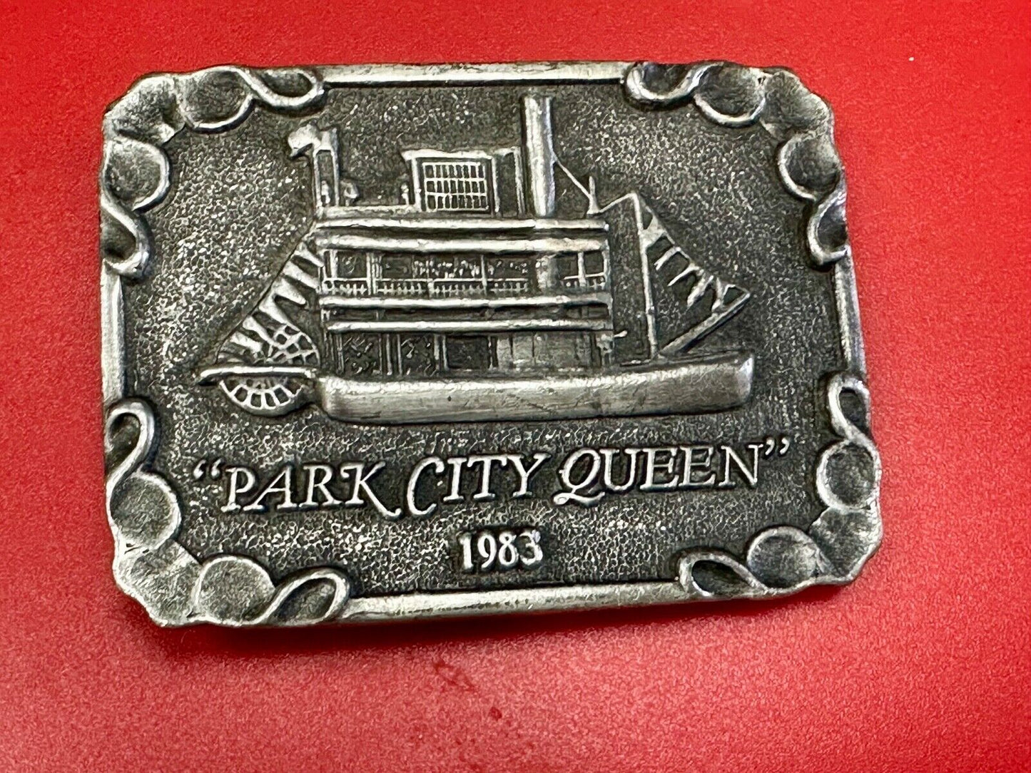 Park City Queen River Boat - Vintage Collectable art Belt Buckle Michael Rycker