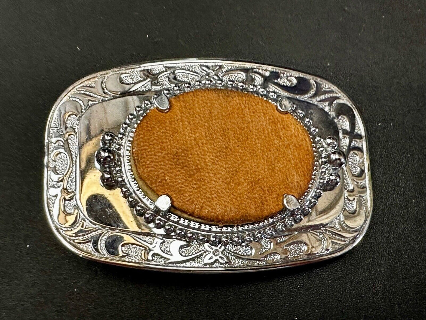 30 x 40 mm Silver Tone Horizontal Belt Buckle for your Cabochon Gem Stone