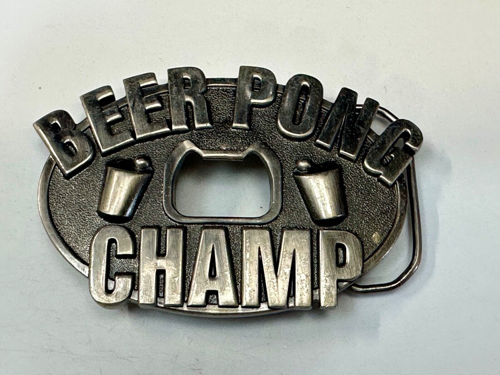 Beer Pong Champ Champion Bottle Opener And Belt Buckle by Kalan