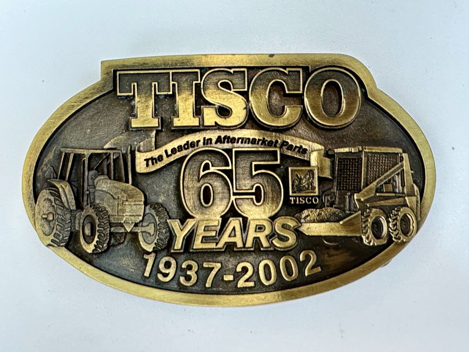 TISCO 65 Years 1937-2002 Series XIV The Leader in Aftermarket Parts Belt Buckle