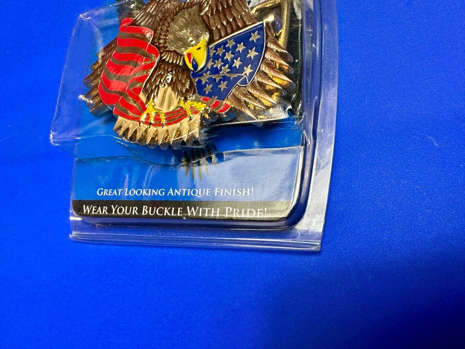 US VETERANS MEMORIAL  SOME GAVE ALL AMERICAN FLAG EAGLE BELT BUCKLE (EE B0188)